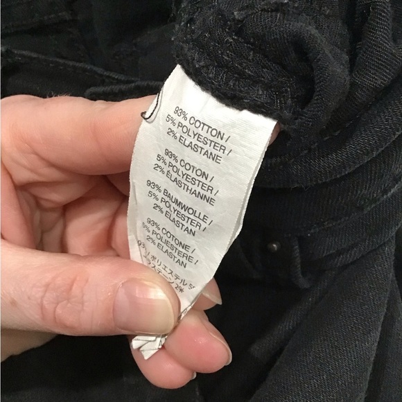 J.Crew Lookout High Rise Skinny Jeans Sz 27 Black Distressed Knee Stretch Denim - Picture 5 of 7